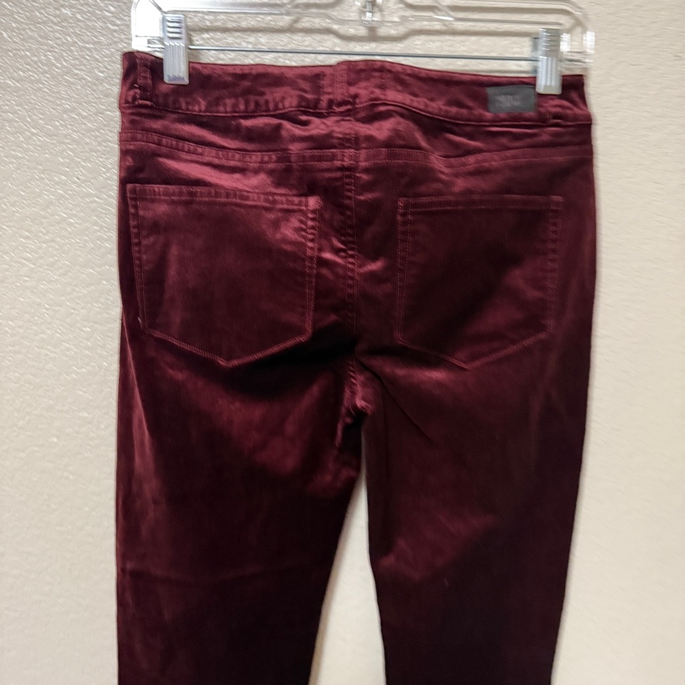 PAIGE Burgundy Verdugo Skinny‎ Pants Luxurious Velvet Sz 27 - Picture 4 of 7
